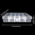 thumbnail image 2 of czcpp-Clear Visible Plastic Fishing Tackle Accessory Box Fishing Lure Bait Hooks Storage Box Case Container Jewelry Making Findings Organizer Box Storage Container Case (L:6.9x6.1x1.3inch), 2 of 4