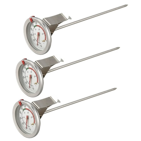 

8 Inch Probe Deep Fry Meat Turkey Thermometer with 2 Inch Dial Stainless Steel (3 Piece) Vacuun Filter