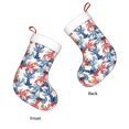 thumbnail image 3 of Salouo Red Lobster Print Christmas Stockings,Large Xmas Stocking Set of 1 Holiday and Farmhouse Stocking for Christmas Holiday Party Decoration(17.7*11 Inch), 3 of 7