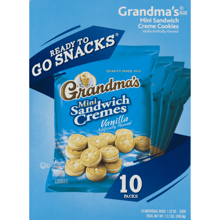 Grandma's® Brand Vanilla Flavored Mini Sandwich Creme Cookies, 6 Count