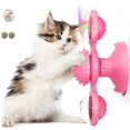 thumbnail image 1 of Windmill Cat Toy, Turntable, Cat Toy, Suction Cup, Rotating Interactive Toy, Cat Hair Brush, Turntable, Massage, Scratch, Tickle Toy., 1 of 5