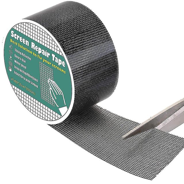 Rollo de tela de cinta de malla de fibra de vidrio LIUXGMXG autoadhesiva de alta resistencia Negro