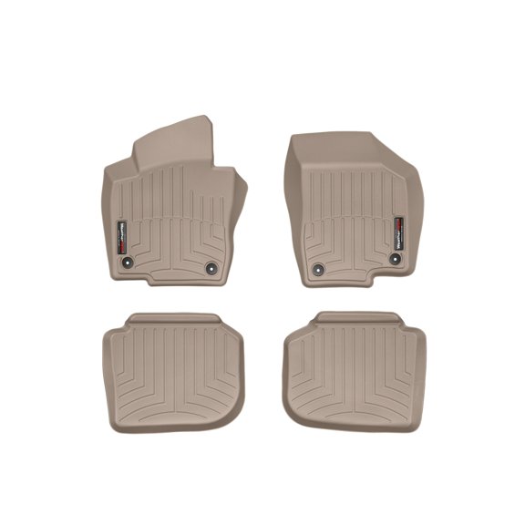 WeatherTech Custom Fit FloorLiners compatible with 2012-2019 VW Passat - 1st & 2nd Row (2-pc. Rear Liner), Tan
