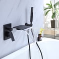 thumbnail image 2 of Pressured-Balanced Wall Mount Bathtub Faucet, Waterfall Tub Faucet with Handheld Shower, 2 of 8