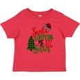 thumbnail image 3 of Inktastic Santa is Promoting Me to Big Sister Green Plaid Tree Girls Baby T-Shirt, 3 of 5