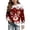 Wine, variant on Girls Fawn Print Crewneck Sweatshirt, Long Sleeve Lined Pullover for Kids 2-14Y Christmas Party Casual Wear