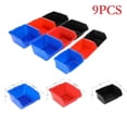 thumbnail image 1 of BTOER 9 Pcs Bac de Rangement Empilable Boîtes de Rangement en Plastique Composants Vis Boîte à Outils Conteneur Vis Pièces Outils Emballage, 1 of 9