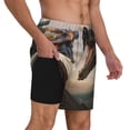 thumbnail image 2 of Naloa Friendship Dragon Print Men Swim Trunks with Compression Liner ,Board Shorts,Men's Swim Shorts with Drawstring and Elastic Waistband-Medium, 2 of 6