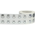 thumbnail image 2 of Silver Sparkle Holographic Circle Happy Face Stickers, 0.5 Inch Round, 1000 Labels on a Roll, 2 of 2
