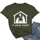 thumbnail image 2 of Gibobby Blusas De Manga Larga Para Mujer Camiseta de manga corta con cuello redondo y estampado de para mujer O Holy Night（Verde， XL), 2 of 3