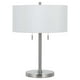 thumbnail image 2 of Cal Lighting BO-2450TB-BS 60 W X 2 Calais Metal Table Lamp&#44; Brushed Steel Finish, 2 of 4
