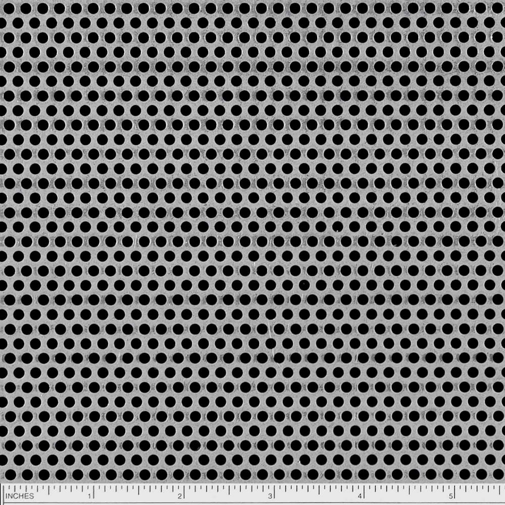 Steel Perforated Sheet, Thickness 0.048 (18 ga.), Width 12", Length 48", Hole Size 0.125 (1