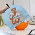 thumbnail image 3 of HELLHERO Polyester Canvas Teapot Protective Creative Keep Warm Dust Proof for Kitchen White Horse Floral Design, 3 of 8