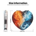 thumbnail image 3 of Easygdp Red And Blue Flame Waves Travel Makeup Mirror, 2X Magnifying Mirror 2-Sided Travel Essential Mirror, Magnetic Portable Mirror-Heart Shape, 3 of 9