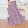 thumbnail image 5 of adaychics Satin Maxi Skirt High Waisted Womens Satin Skirts A Line Casual Summer Outfit with Pockets for Parties, 5 of 6