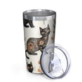 thumbnail image 2 of Cute Cat 10oz Tumblers Stainless Steel Tumbler with Lid and Straw,Vacuum Insulated Double Wall Travel Tumbler Cups with Cleaning Brush for Coffee, Tea, 2 of 4
