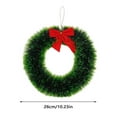 thumbnail image 3 of Cedar Christmas Wreath with Red Bow, 10.23 Inch Greenery Artificial Wreath, Winter Door Decor for Indoor Outdoor Xmas Holiday Season Decor, 3 of 7
