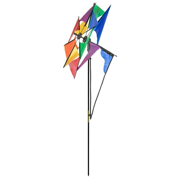 Wind Fairys Rainbow Glasshouse Windmill - Spinning Garden Décor