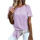 thumbnail image 2 of Pntutb - Camiseta de manga corta para mujer con cuello redondo sólido Pntutb Pntutb-3404, 2 of 9