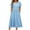 Light Blue, variant on Summer Dresses Women's Solid Color Short Sleeved Loose Pocket Women's Round Neck Dress Sundress for Women 2024 Vacation
