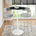 thumbnail image 1 of Modway Lippa 28" Round Artificial Marble Bar Table in White Black, 1 of 7