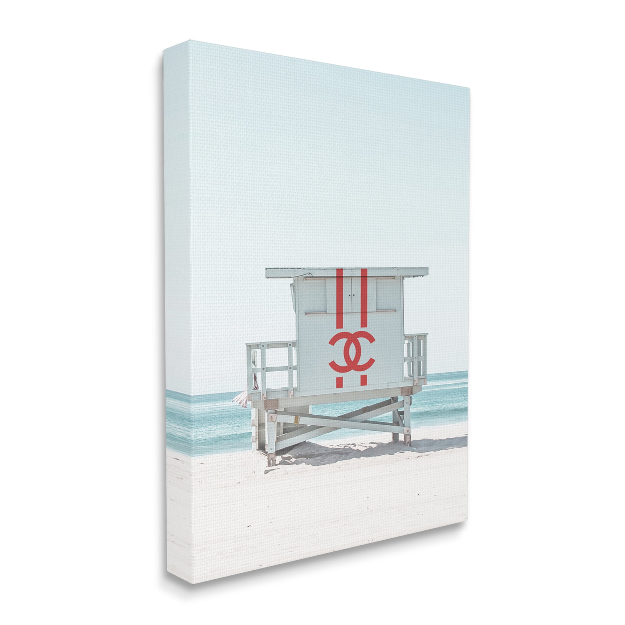 Stupell Industries Glam Summer Beach Hut Nature Painting Gallery Wrapped Canvas Print Wall Art, 30 x 40
