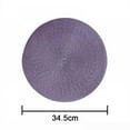 thumbnail image 5 of BOLLSLEY Round Placemats, Round Braided Place Mats for Dining Table Heat Insulation Table Mats for Kitchen 14 inches(Blue,Set of 6), 5 of 6