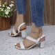 thumbnail image 5 of WILLBEST Sandalias De Tacón Alto Para Mujer, Sandalias De Verano De Talla Grande Con Hebilla Plana Y Tacón Grueso Para Mujer, 5 of 9