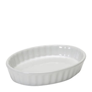 Crème Brulee Fluted Oval White 5 Oz