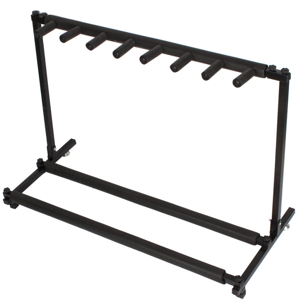 Tcbosik Multiple Guitar Stand, Guitar Display Rack for 7 Guitars, Portable Guitar Holder for Guitar & Bass, Black