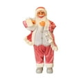 thumbnail image 3 of Almencla Christmas Figurine Santa Claus Figure Doll Ornament Lovely Traditional Art Sculpture for Party Favors Supplies Window Desktop Pink, 3 of 8