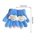 thumbnail image 3 of NAISIBABY Kids Girls Knitted Gloves, Stretchy Cute Soft Thermal Winter Outdoor Play Snow Mittens Pink Free Size, 3 of 4
