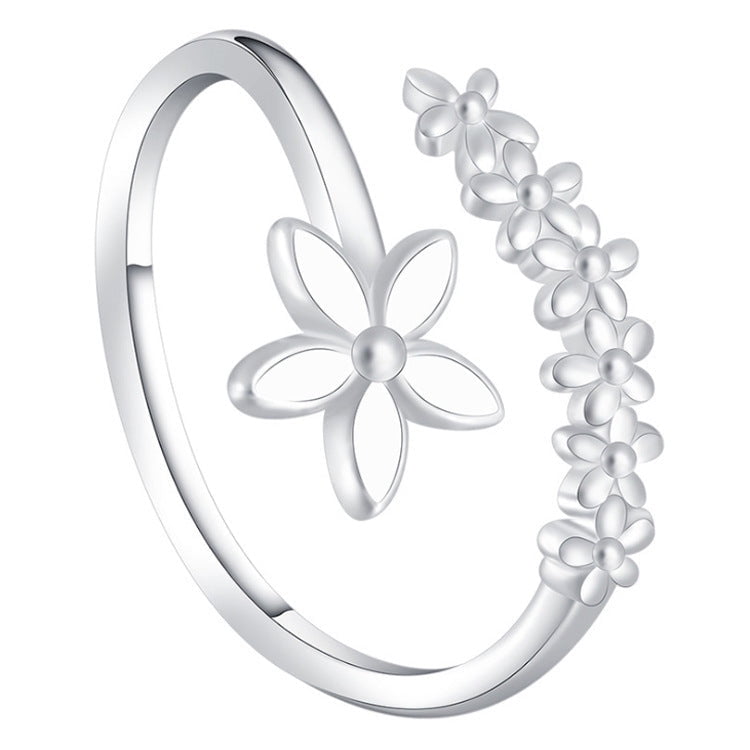 Adjustable Silver Ring for Women, Korean Style Electroplated Fashion Ring, Index Finger Ring, Personalized Gift for Her