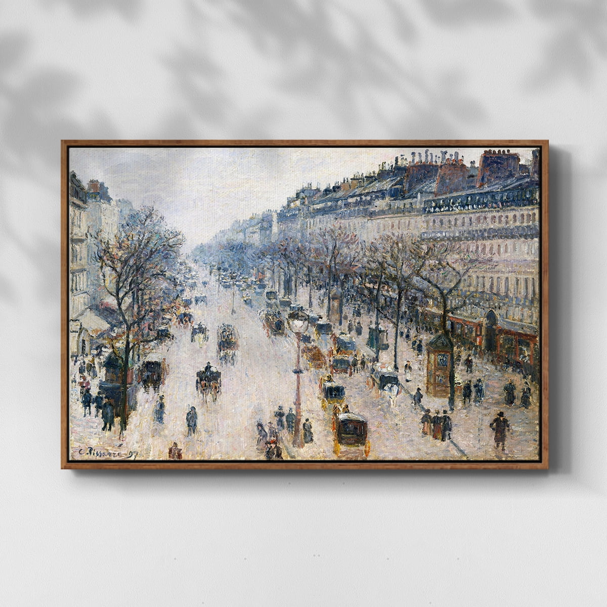Vintage Landscape-CCC By Wexford Home Framed in Walnut Wood Gallery Wrapped Canvas 17 in. x 25 in.