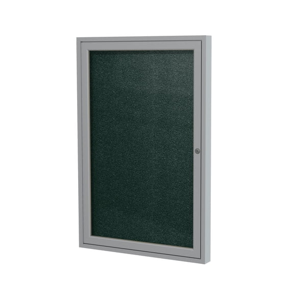 Ghent's Vinyl 36" x 30" 1 Door Enclosed Bulletin Board in Black