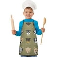thumbnail image 2 of Dog Breeds Kids Aprons for Girls and Boys,Adjustable Neck Strap Toddler Aprons for Kids Cooking Baking, 2 of 7