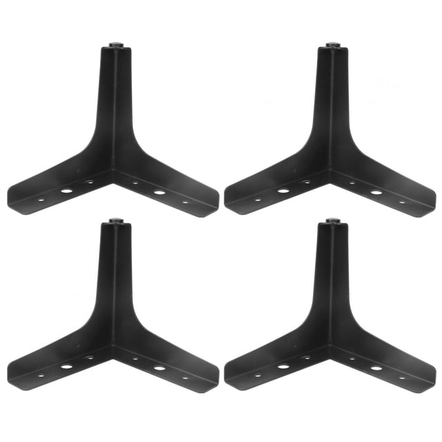 4 piezas de patas de muebles de hierro galvanizado para sofá, mesita de noche, mesa de café, 13 cm (1,8 mm de grosor), color negro