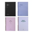 thumbnail image 2 of Set de 4 Libretas Spring Note AGBOX Pasta Dura Negro, Azul, Rosa y Blanco 80 hojas, 2 of 5
