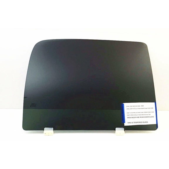 Tempered Passenger Right Side Rear Door Window Door Glass Compatible with Dodge Ram Pickup 1500 2500 3500 4500 4 Door Extended Crew/Mega Cab 2007-2009 Models