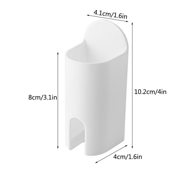 Wall-Mount Toothbrush Holder No-Punch Bathroom Storage Rack with Waterproof Drainage for Toothbrushes Razor and Toothpaste Organizer