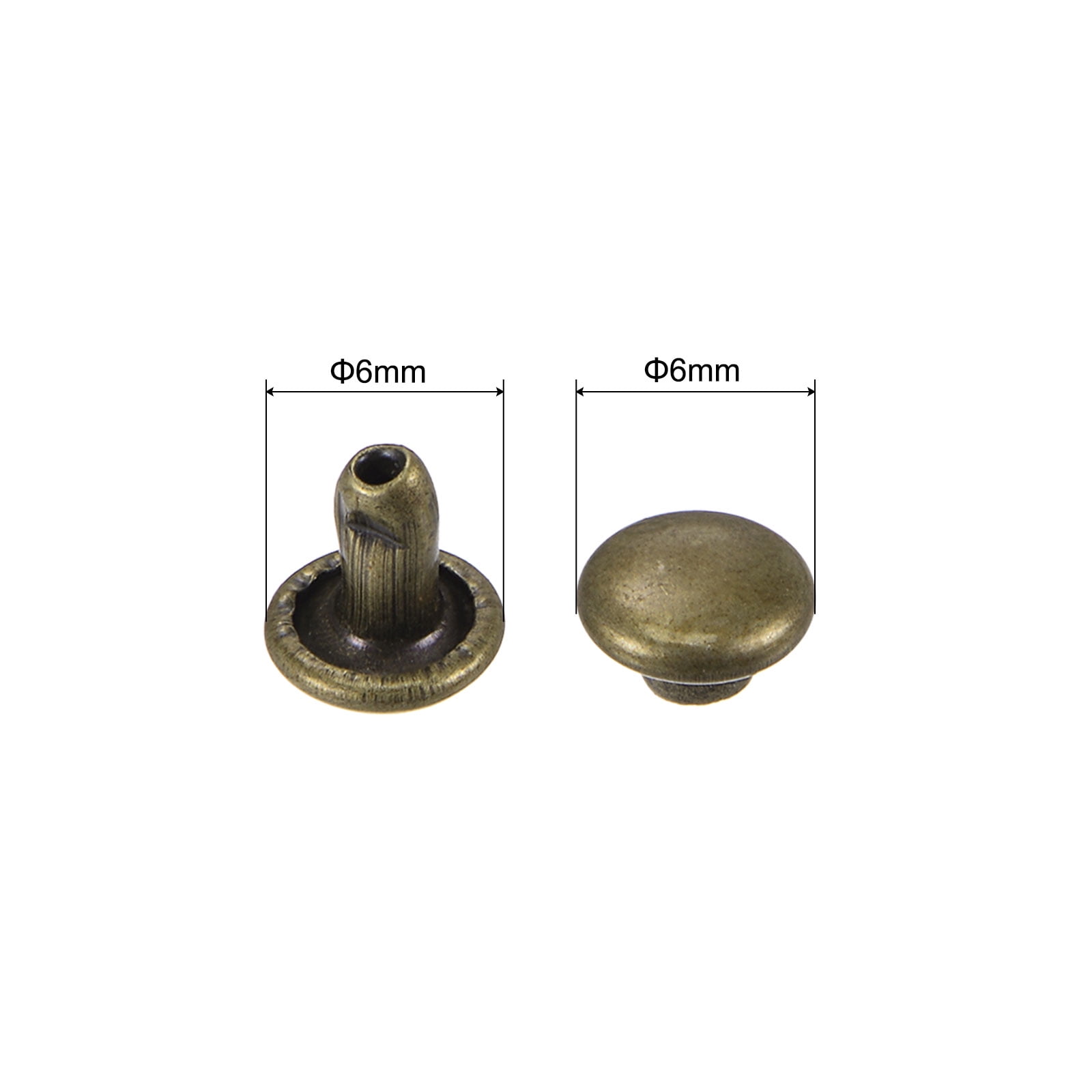 69-983-06-6 TierraCast Antiqued Brass Plated Leather Rivets, 1/8 dia -  Rings & Things