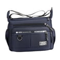 thumbnail image 3 of Bolso bandolera para hombre, elegante, con cierre de cremallera, impermeable, para negocios. Azul oscuro, 3 of 9