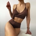 thumbnail image 2 of Conjunto de bikini con estilo para mujer, traje de baño de dos piezas con relleno sólido, ropa de playa OAVQHLG3B Store  lin121212, 2 of 4