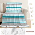 thumbnail image 5 of Grey Blue Striped Blanket Soft Cozy Warm Throw Blanket for Couch, Plush Fuzzy Flannel Fleece Blankets for Sofa, Farmhouse Stripes Modern Abstract Art Bed Blankets Lightweight Gifts for Women, 50"x80", 5 of 9