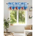 thumbnail image 6 of Rod Pocket Window Valances Blue Red Slippers Seaside Beach Short Kitchen Curtains Ocean Starfish Shell Window Treatment Drapes for Bedroom Bathroom Living Room 42x18In,1 Panel, 6 of 7