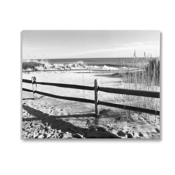 Stupell Industries Sandy Fenced Path Landscape Photography Gallery Wrapped Canvas Art Print Wall Art, 20 x 16