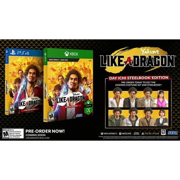 Yakuza Like A Dragon Day 1, Sega, Xbox One, 010086640991