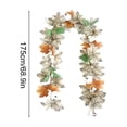 thumbnail image 3 of HHJZPR 78.74in Artificial Maple Leaf Garland, Faux Fall Vine with Berries Pumpkin Ornaments, Bendable Hanging Greenery for Thanksgiving Halloween Mantel Door Arch Table Decor, 3 of 6