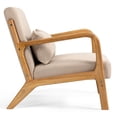 thumbnail image 7 of Nmkwnr Single Seat Sofa Chair with Solid Wood Armrest and Legs, Mid Century Modern Accent Chair for Office, Living Room, Beige, 7 of 7