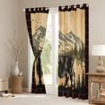 thumbnail image 3 of Homewish Boys Girls Highland Cow Curtains Pack of 2 (42x84 Each),Vintage Lodge Cabin Curtains Blackout,Farmhouse Animal Bedroom Curtains,Microfiber Bedroom Decor, 3 of 6